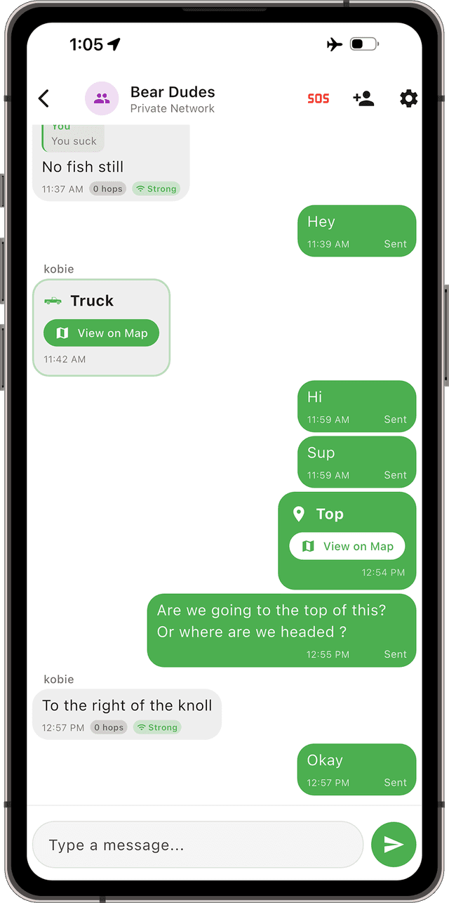 Send Messages & Waypoints